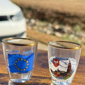 Europa Frankfurt Shot Glass Set Germany Souvenir